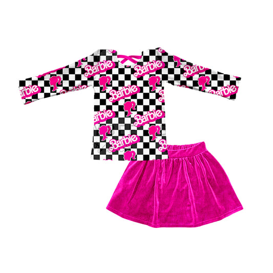 Girls Barbie Outfits Velvet Skirt