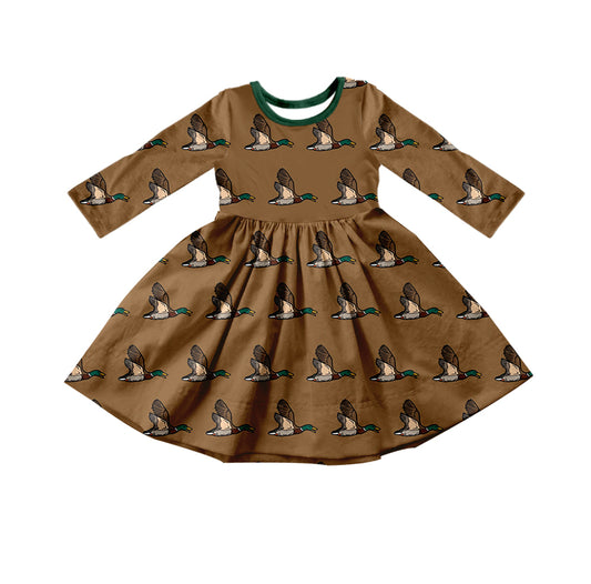 GLD0405  Girls Duck Dress long sleeves