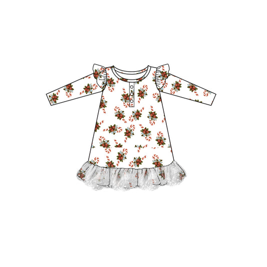 Pre-order GLD0705 Girls Christmas candy Dress ( Deadline August 5 )