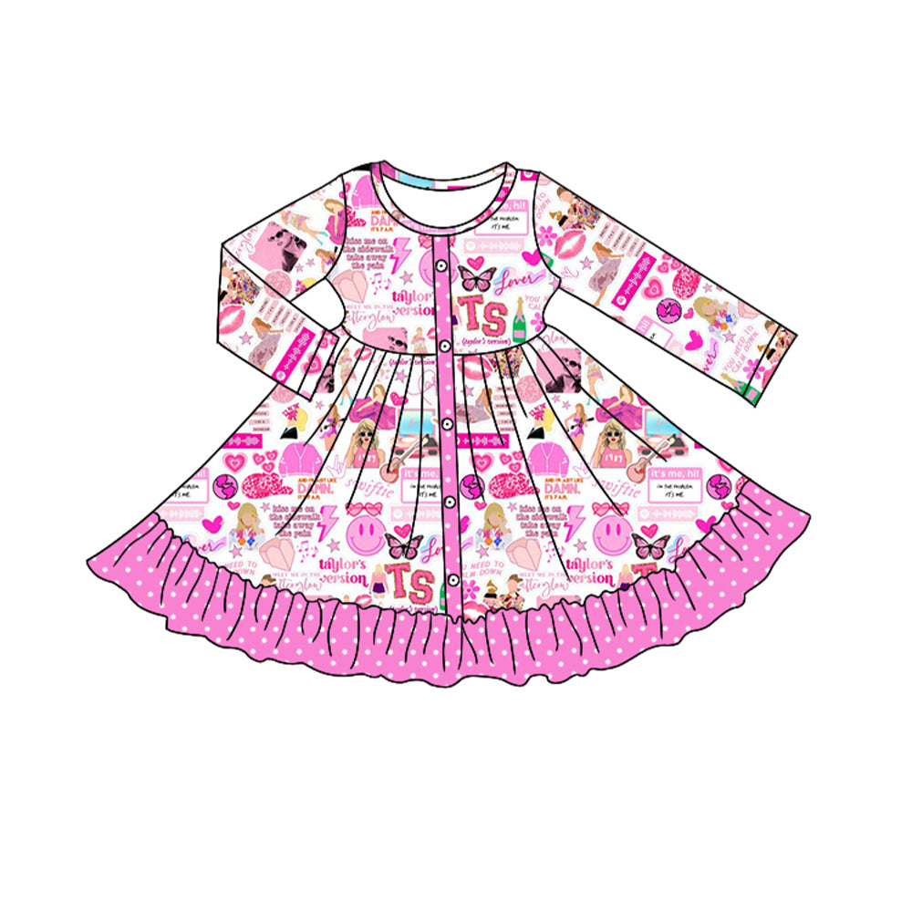 Pre-order GLD0711 Girls Pink singer Dress ( Deadline August 5 )