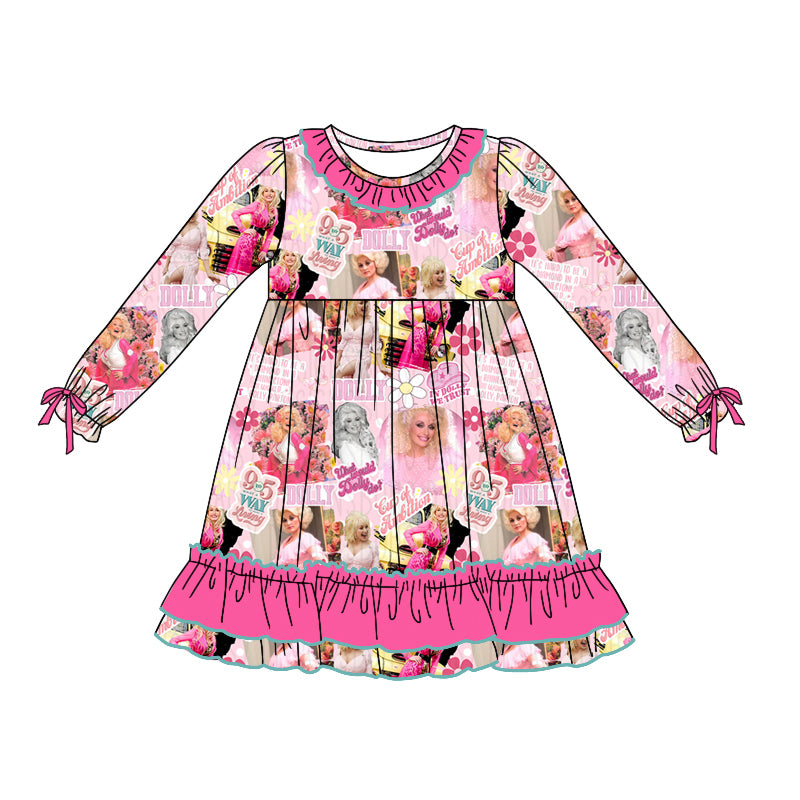 Pre-order GLD0745 baby Girls pink singer Dress ( Deadline August 12 )