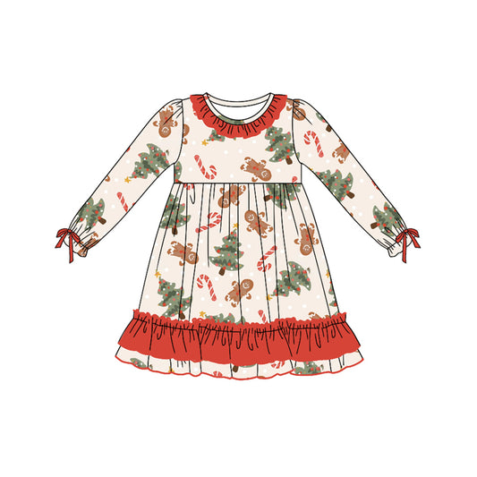 Pre-order GLD0788 baby Girls Christmas red Dress ( Deadline August 21 )