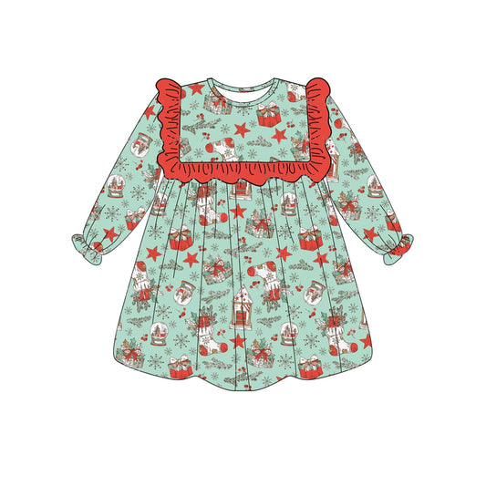 Pre-order GLD0800 baby Girls Christmas Dress ( Deadline August 25 )