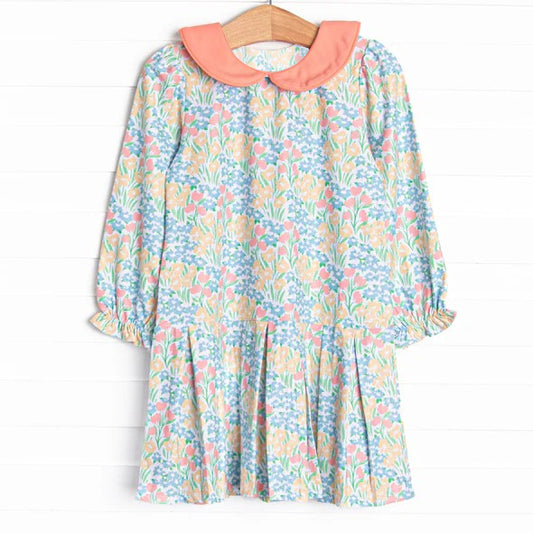 Pre-order GLD0803 baby Girls floral Dress ( Deadline August 27 )