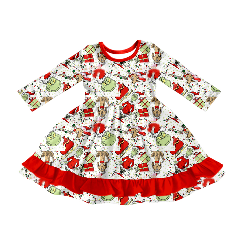 Pre-order GLD0813 baby Girls Christmas Dress ( Deadline August 30 )