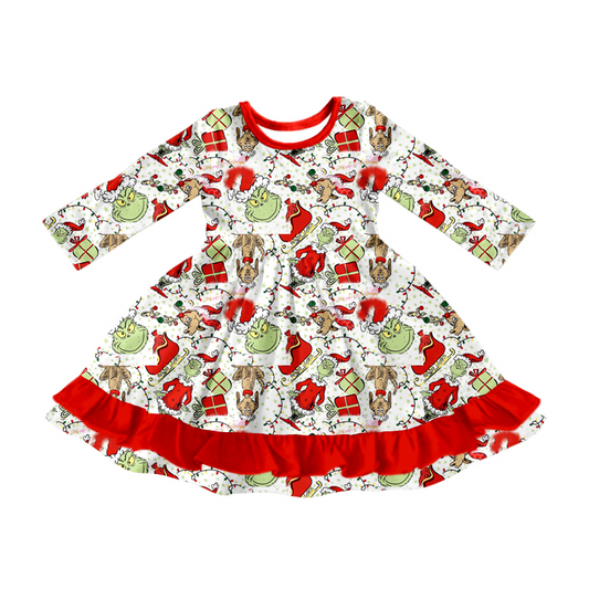 Pre-order GLD0813 baby Girls Christmas Dress ( Deadline August 30 )