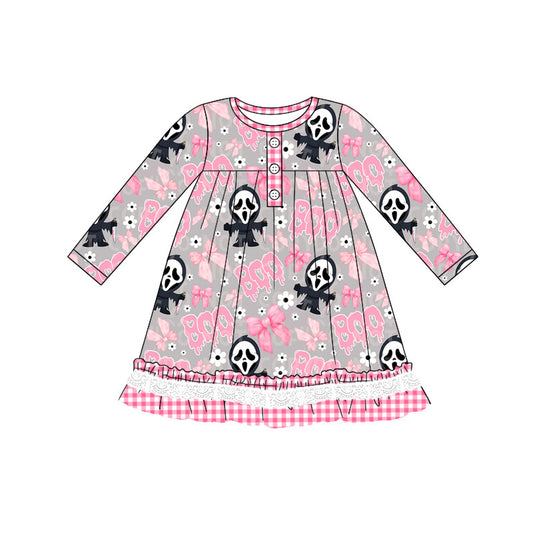 Pre-order GLD0820 baby Girls pink boo Dress ( Deadline September 3 )