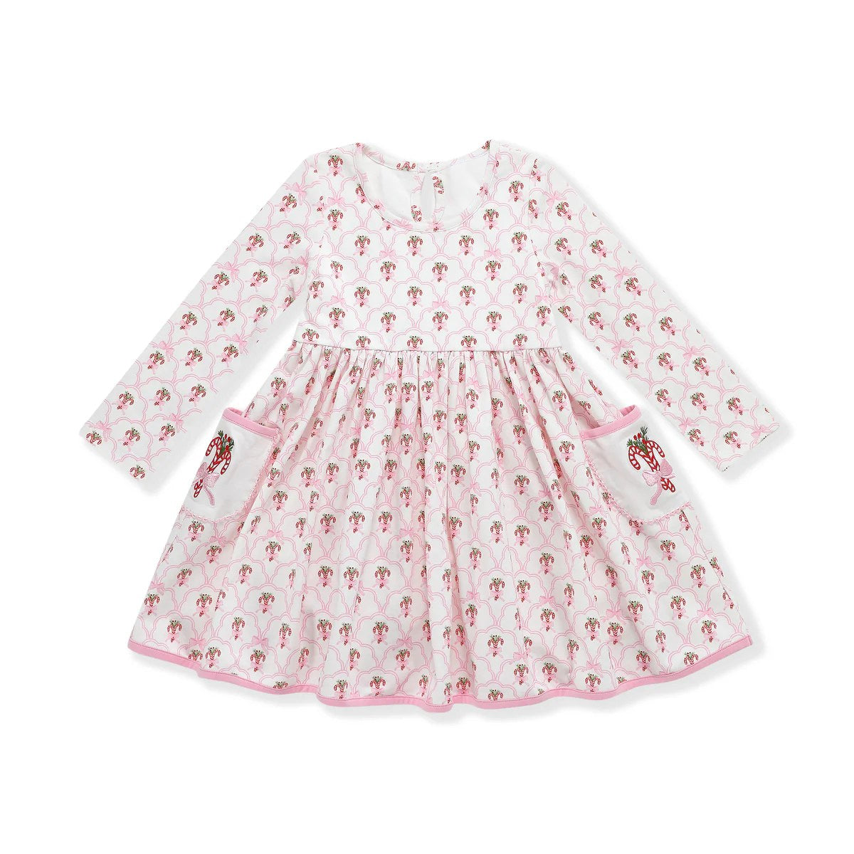 Pre-order GLD0843 baby Girls Christmas pink Dress ( Deadline September 14 )