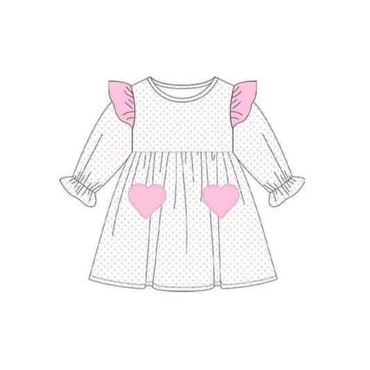 Pre-order GLD0845 baby Girls pink Valentine Dress ( Deadline September 16 )