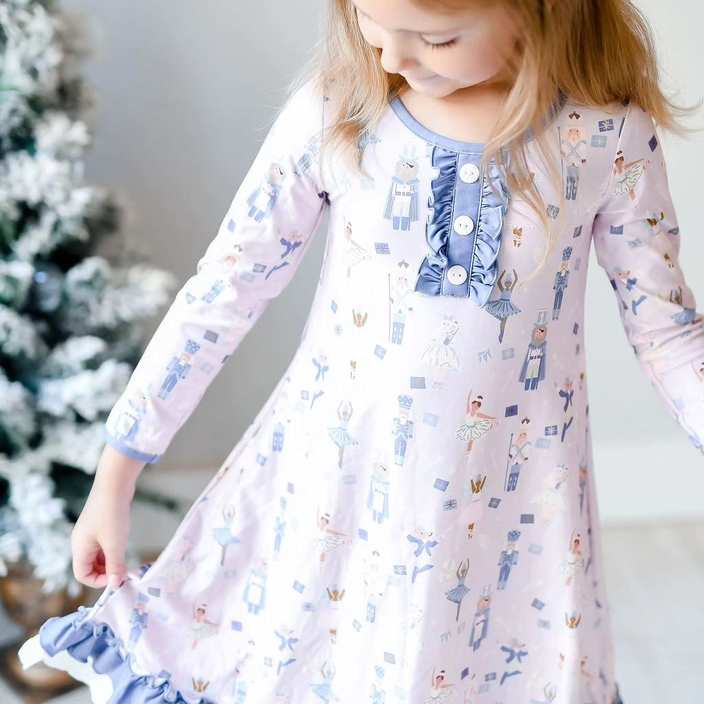 Pre-order GLD0874 baby Girls Christmas Dress ( Deadline September 24 )