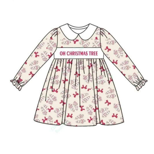 Pre-order GLD0875 baby Girls Christmas Dress ( Deadline September 24 )