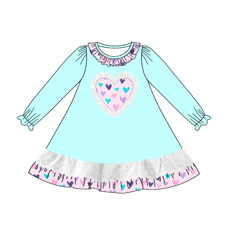 Pre-order GLD0886 baby Girls Valentine heart Dress ( Deadline September 27 )