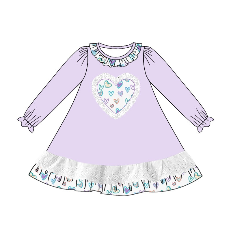 Pre-order GLD0887 baby Girls Valentine heart Dress ( Deadline September 27 )