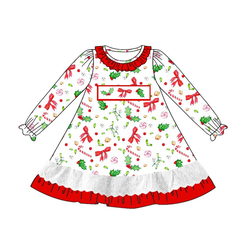 Pre-order GLD0893 baby Girls Christmas Dress ( Deadline Sept. 29 )