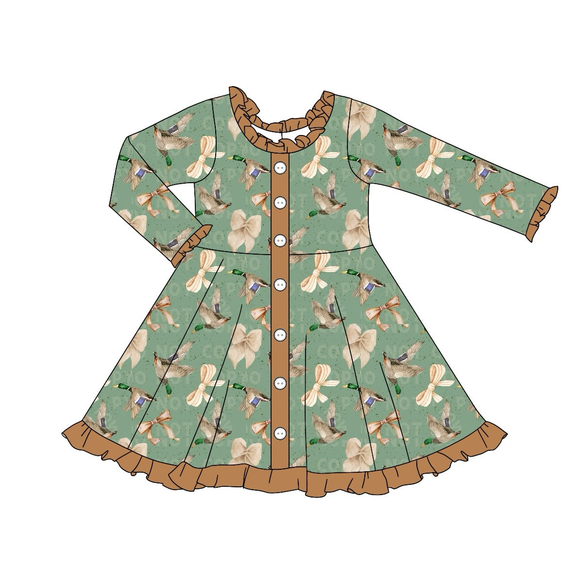 Pre-order GLD0901 baby Girls duck Dress ( Deadline Oct.1 )