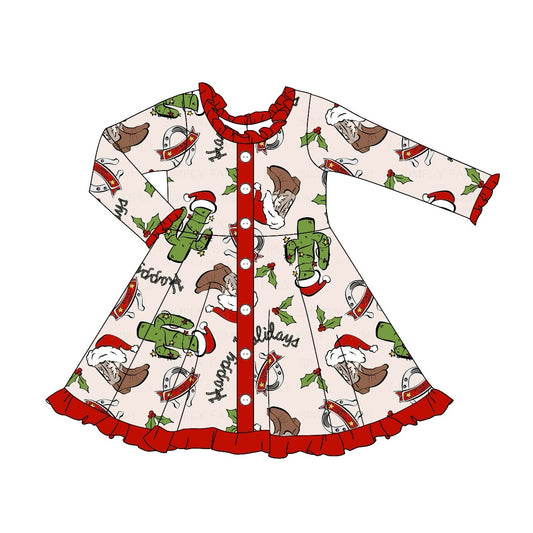 Pre-order GLD0904 baby Girls Christmas Dress ( Deadline Oct.1 )