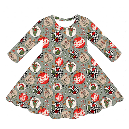 Pre-order GLD0904 baby Girls Christmas Dress ( Deadline Oct.1 )