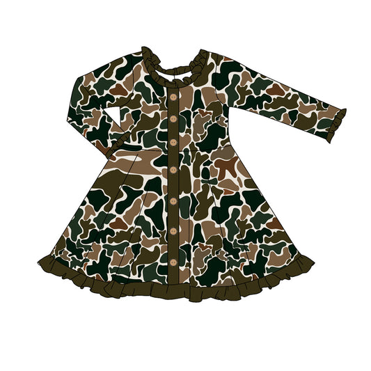 Pre-order GLD0913 baby Girls camo Dress ( Deadline Oct.3 )