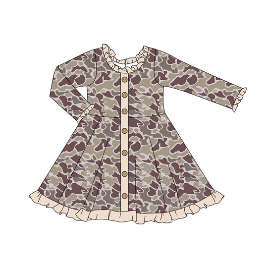 Pre-order GLD0915 baby Girls camo Dress ( Deadline Oct.3 )