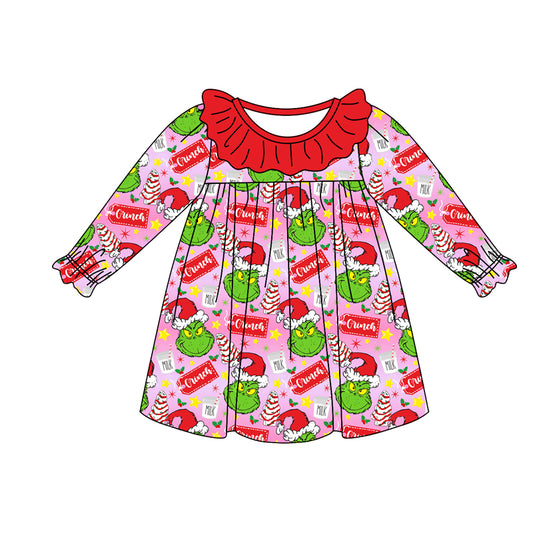 Pre-order GLD0931 baby Girls Christmas red Dress ( Deadline Oct.8 )