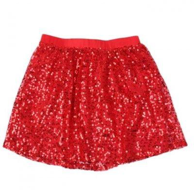 Pre-order GLK0027 Girls red sequin Skirt