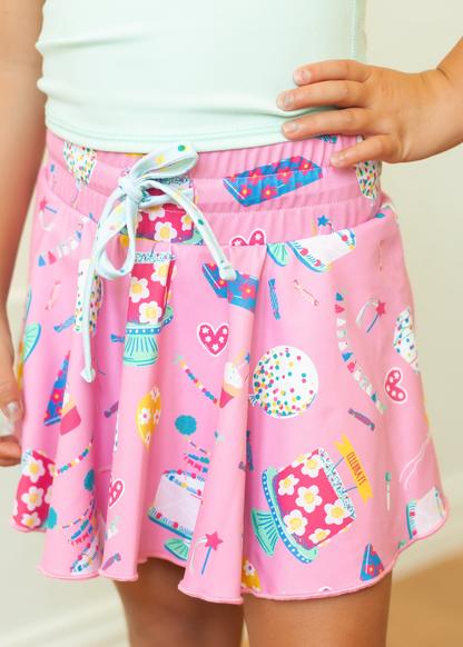 GLK0170 Girls happy birthday Skirt yoga