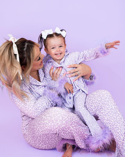 GLP1263 Adult purple leopard pajamas