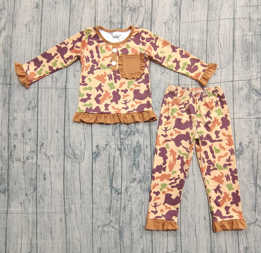 Pre-order GLP1355 Girls camo pajamas