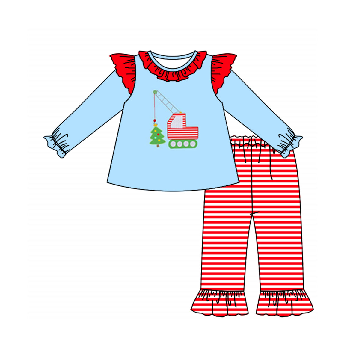 Pre-order GLP1405 Girls Christmas dig outfits ( Deadline July 10 )