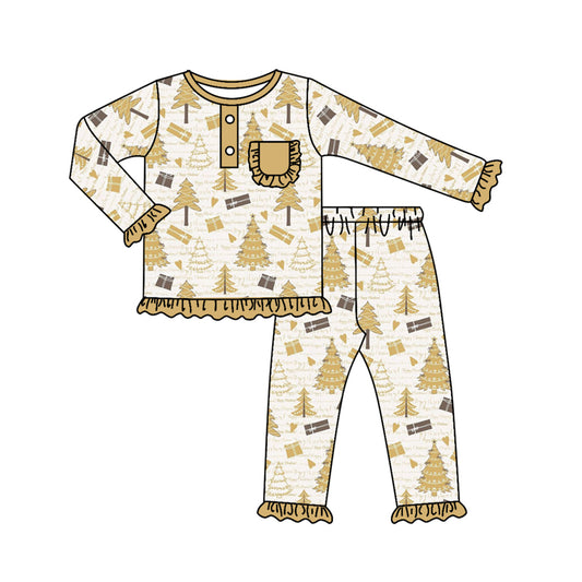 Pre-order GLP1407 Girls Christmas tree pajamas ( Deadline July 10 )