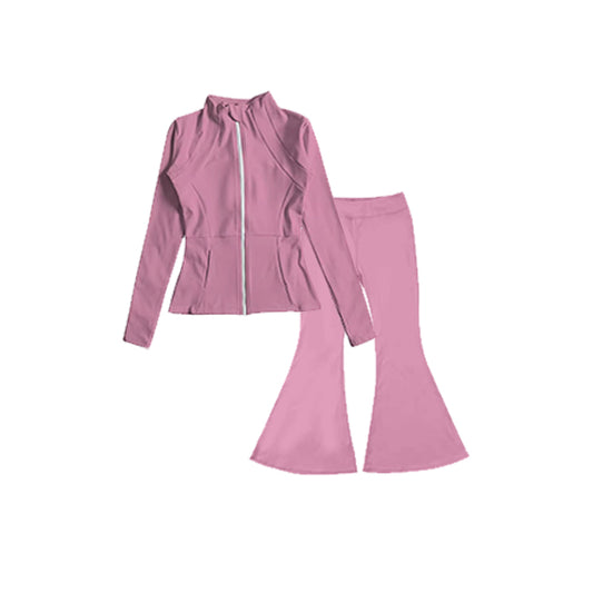 Pre-order GLP1554 long sleeve pink yoga girls clothing