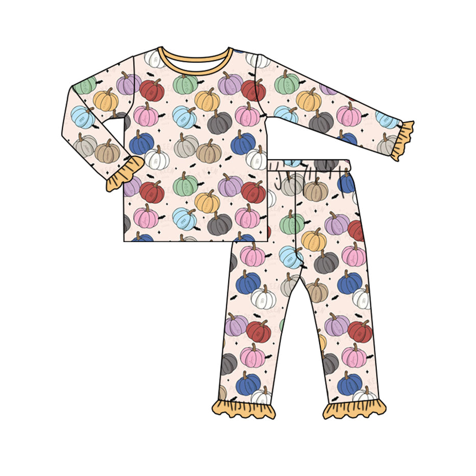 Pre-order GLP1584 baby girls pumpkin pajamas