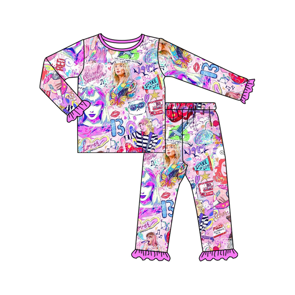 Pre-order GLP1585 baby girls purple singer pajamas ( Deadline August 5 )