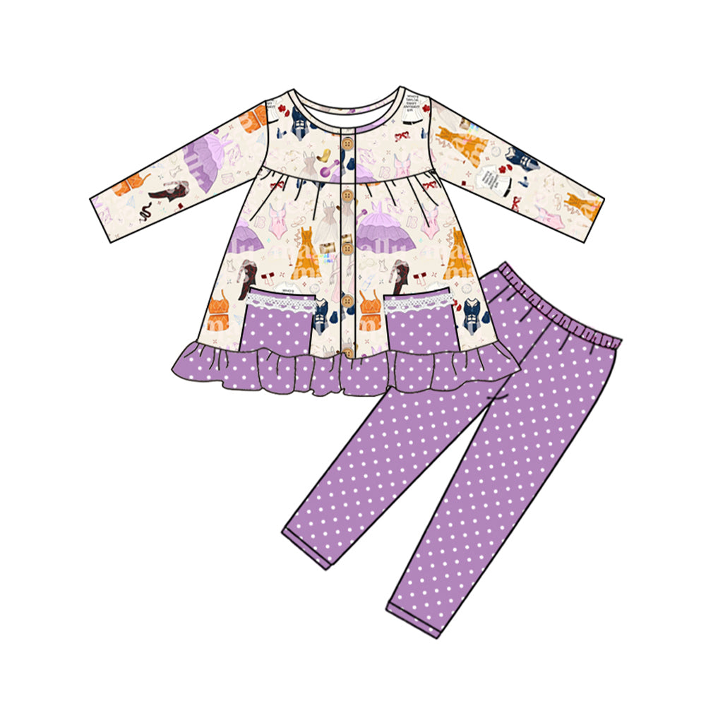 Pre-order GLP1586 baby girls purple outfits ( Deadline August 5 )