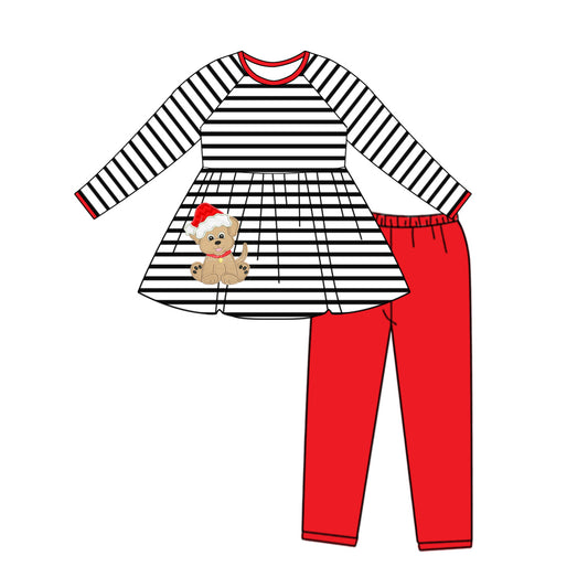 Pre-order GLP1609 baby girls long sleeve dog outfits ( Deadline August 8 )