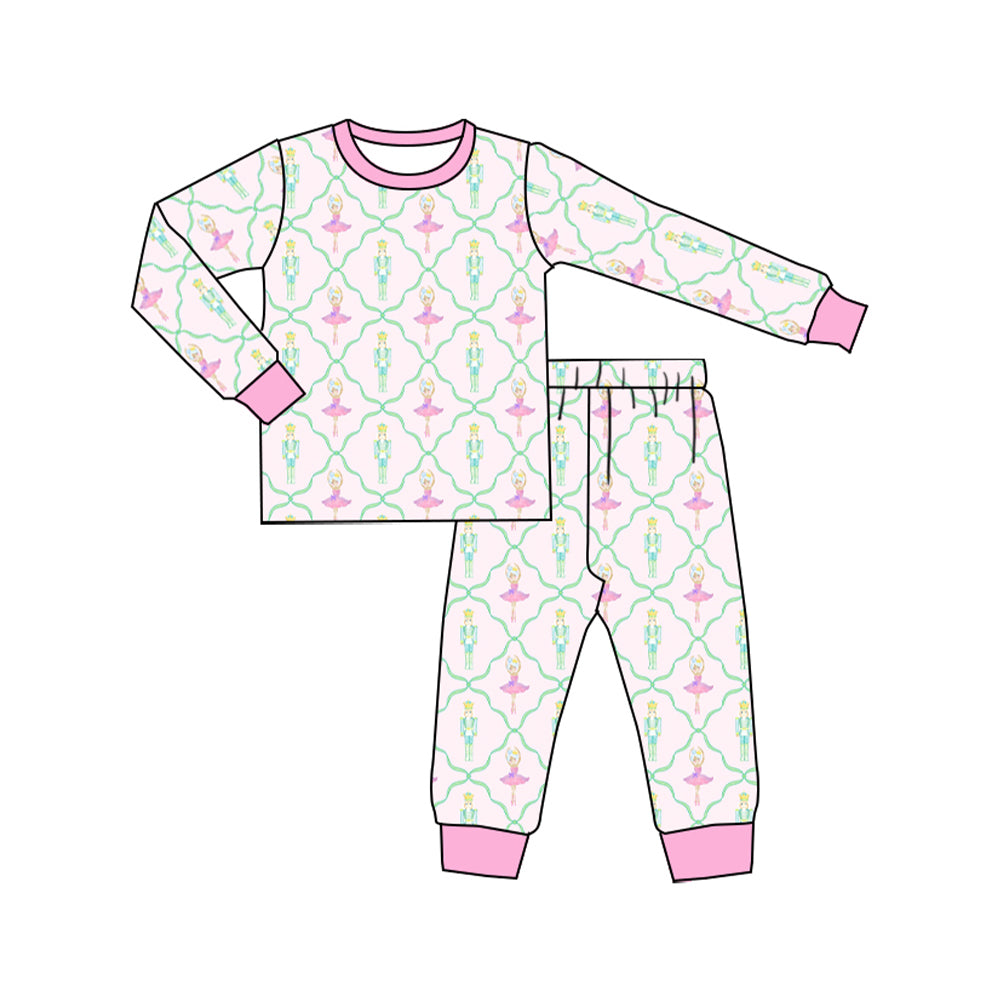 Pre-order GLP1611 baby girls long sleeve Christmas pajamas ( Deadline August 8 )