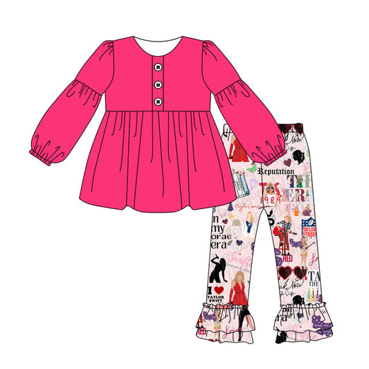 Pre-order GLP1622 baby girls long sleeves singer pajamas ( Deadline August 9 )