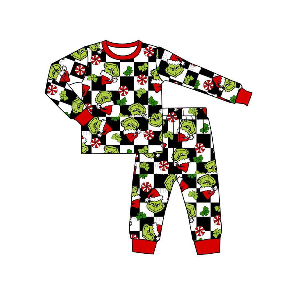 Pre-order GLP1730 baby girls long sleeve Christmas pajamas ( Deadline August 22 )