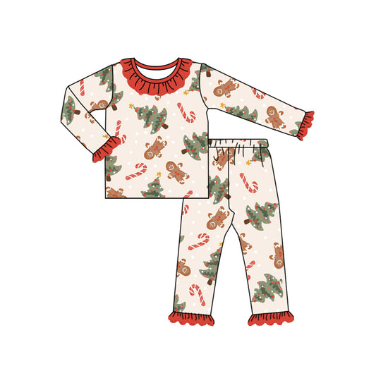 Pre-order GLP1731 baby girls long sleeve Christmas pajamas ( Deadline August 22 )