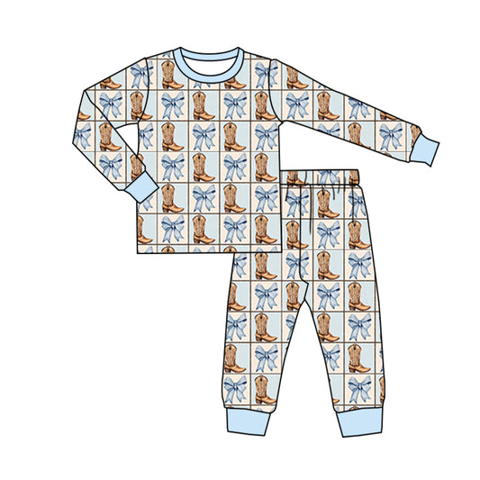 Pre-order GLP1772 baby girls long sleeve boots pajamas ( Deadline August 30 )