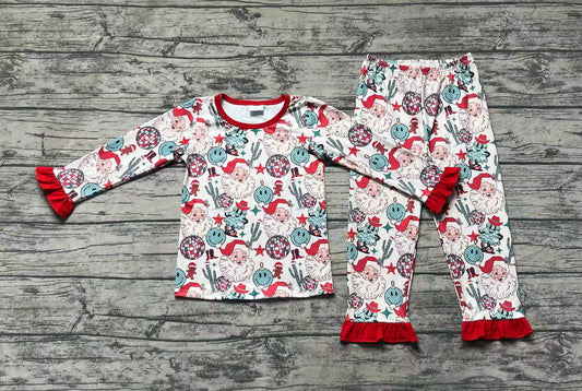 Pre-order GLP1780 baby girls long sleeve Christmas pajamas