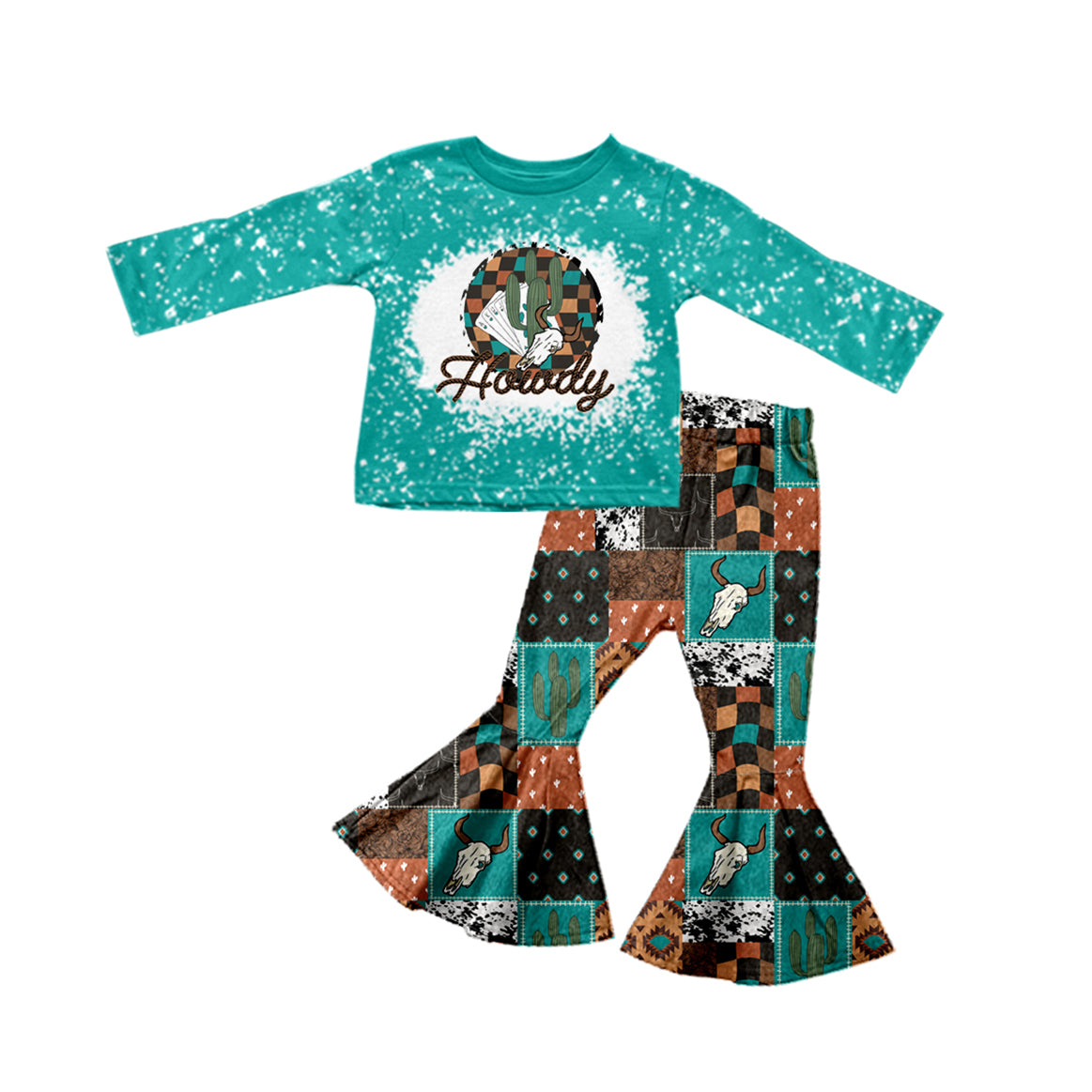 Pre-order GLP1830 baby girls long sleeves howdy outfits ( Deadline September 10 )