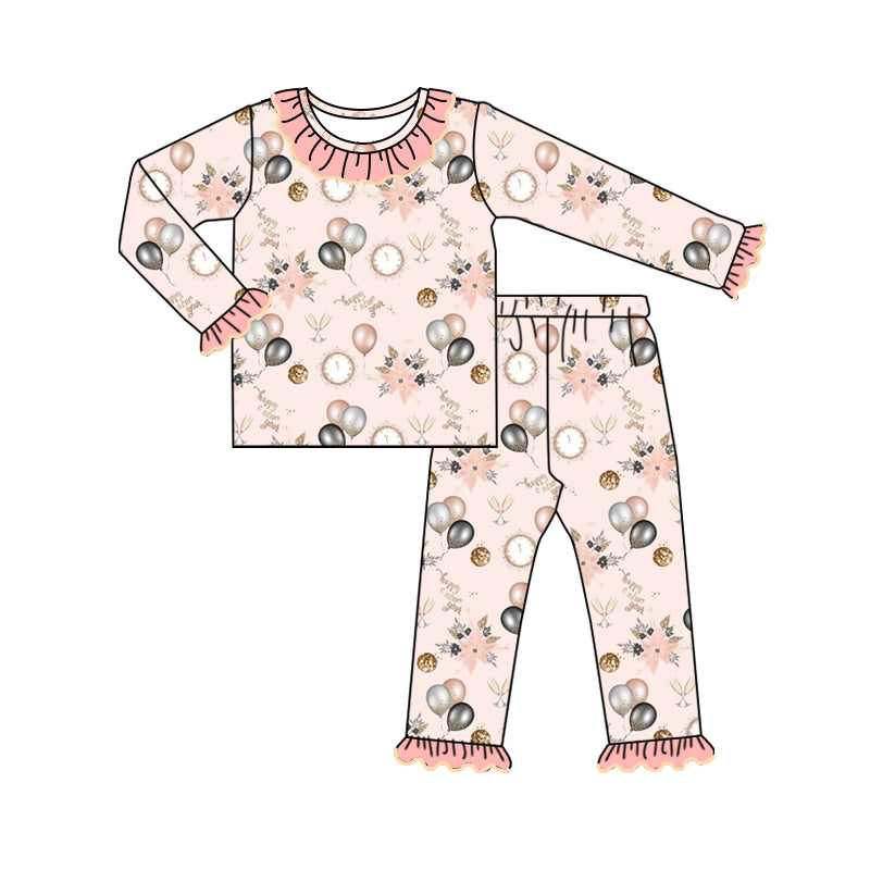 Pre-order GLP1832 baby girls long sleeves NEW YEAR pajamas ( Deadline September 11 )