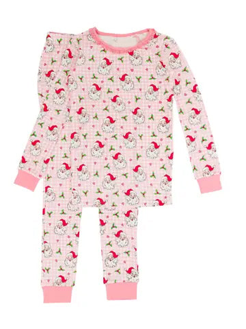 Pre-order GLP1860 baby girls long sleeves Christmas pajamas ( Deadline September 16 )