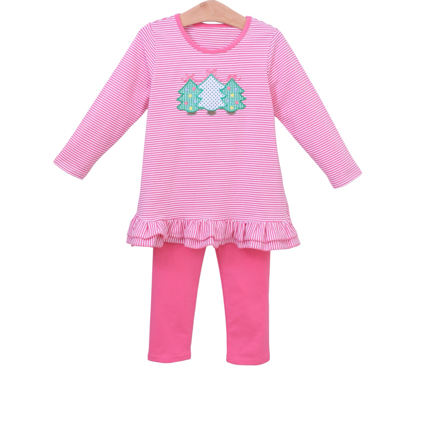 Pre-order GLP1863 baby girls long sleeves Christmas tree outfits ( Deadline September 17 )