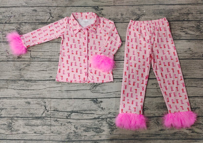 Pre-order GLP1868 baby girls long sleeves boots pajamas