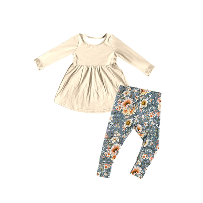 Pre-order GLP1881 baby girls long sleeves floral outfits ( Deadline September 19 )