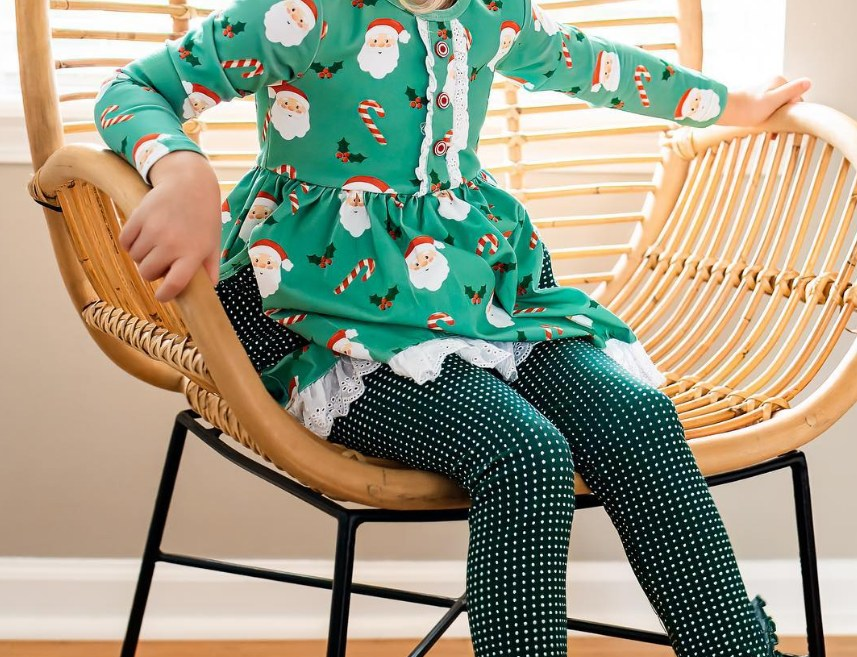 Pre-order GLP1890 baby girls long sleeves Christmas outfits ( Deadline September 19 )