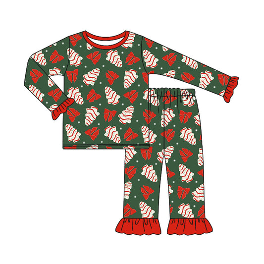 Pre-order GLP1897 baby girls long sleeves Christmas pajamas ( Deadline September 20 )