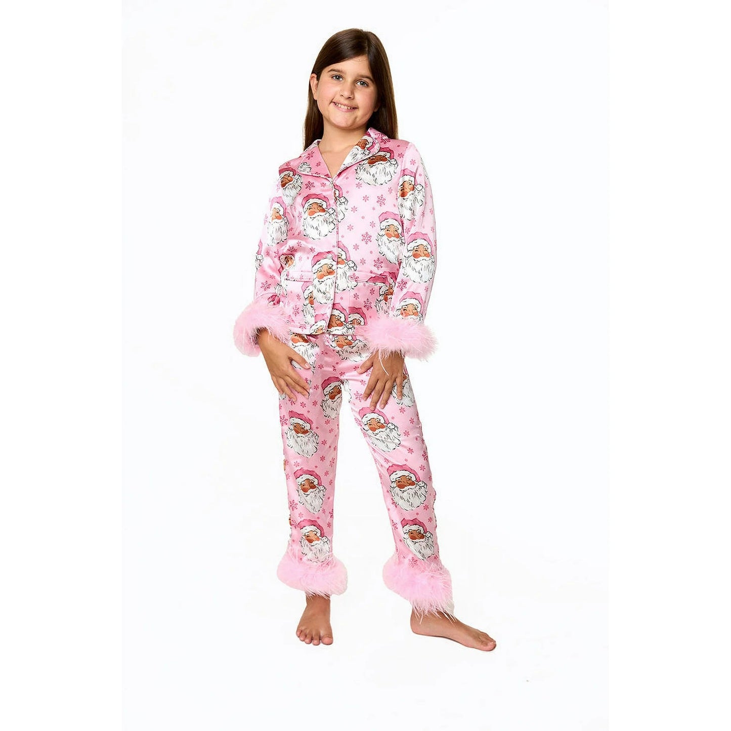 Pre-order GLP1900 baby girls long sleeves Christmas pajamas